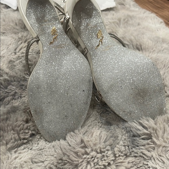 Rene Caovilla Silver Spiral Heels - Picture 9 of 9